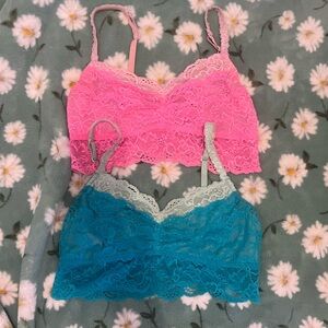 Victoria’s Secret set of 2 lace bralettes.